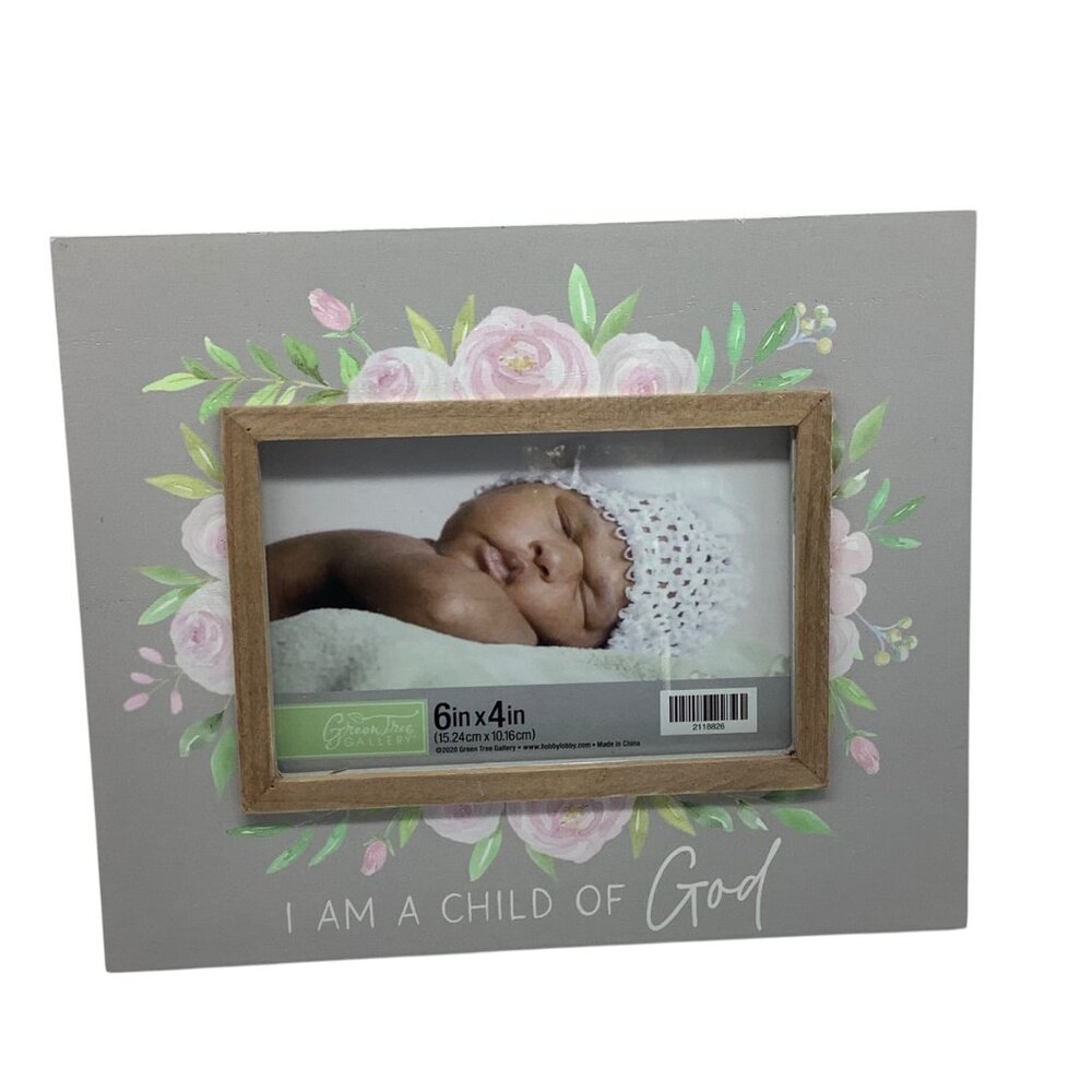 I AM A CHILD OF GOD 6x4 Photo Frame Floral Design Green Tree Gallery Hobby Lobby